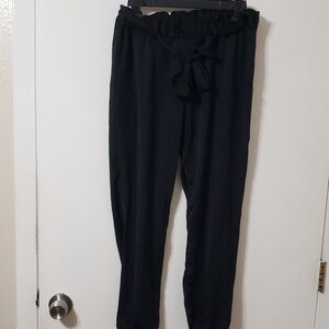 (2) Motherhood Maternity Black Satin Genie Pants Size Small